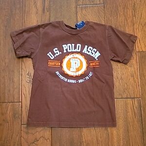 💰 US Polo Association boy's brown shirt size 7